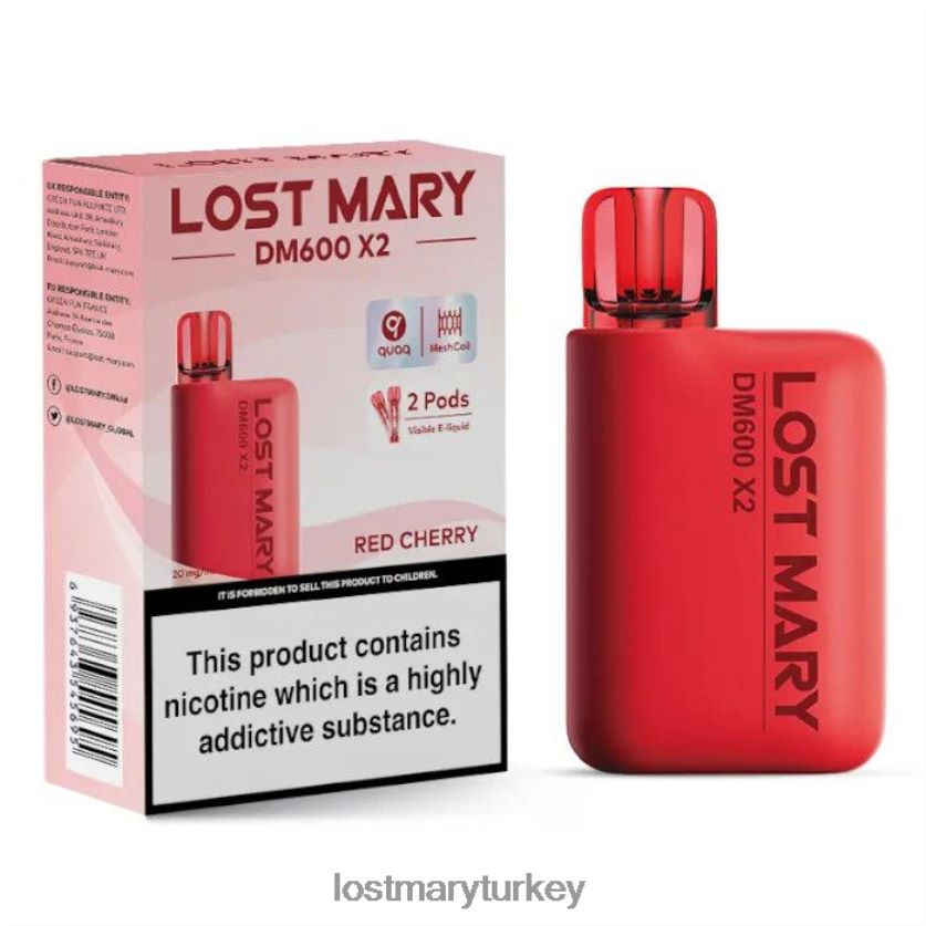 LOST MARY Online - kayıp mary dm600 x2 tek kullanımlık vape kırmızı kiraz ZXVTXX198