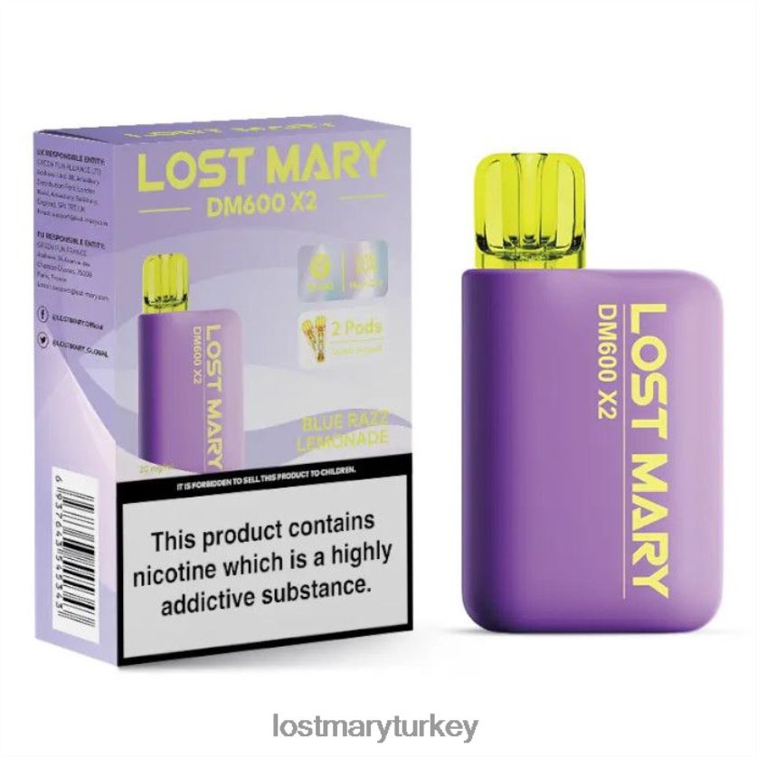 LOST MARY Online - kayıp mary dm600 x2 tek kullanımlık vape mavi razz limonata ZXVTXX188