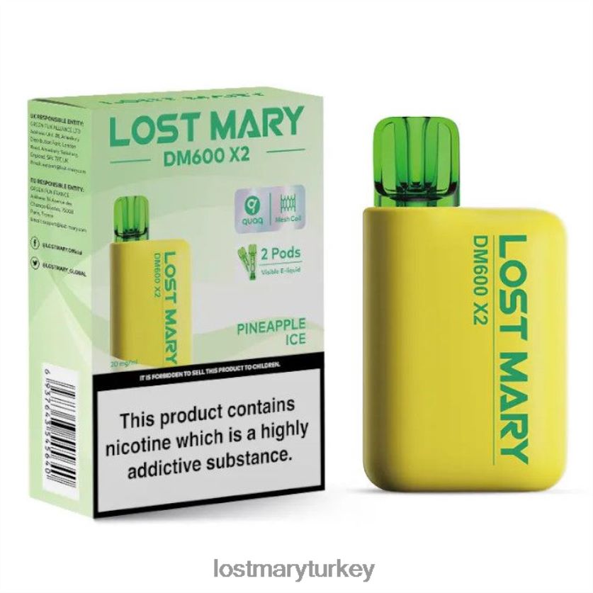 LOST MARY Vape - kayıp mary dm600 x2 tek kullanımlık vape ananaslı buz ZXVTXX204