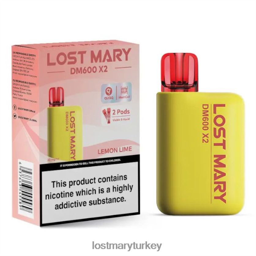 LOST MARY Vape - kayıp mary dm600 x2 tek kullanımlık vape limon dilimi ZXVTXX194
