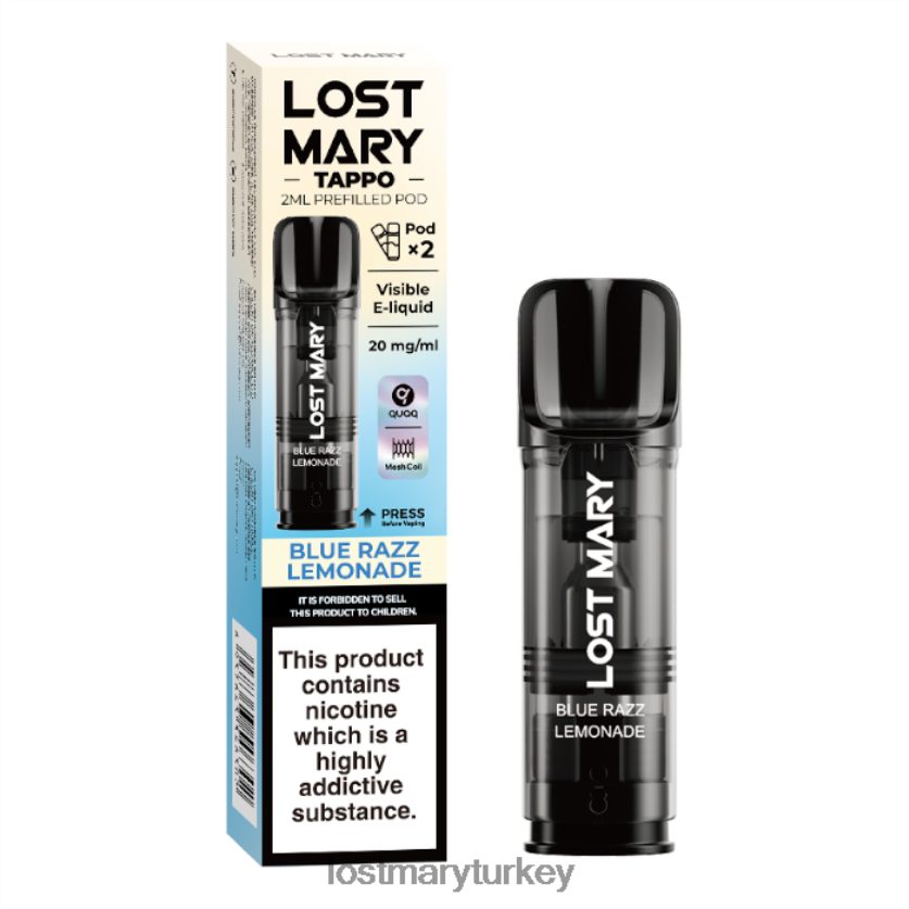 LOST MARY Fiyat - Lost Mary Tappo önceden doldurulmuş kapsüller - 20mg - 2pk mavi razz limonata ZXVTXX181