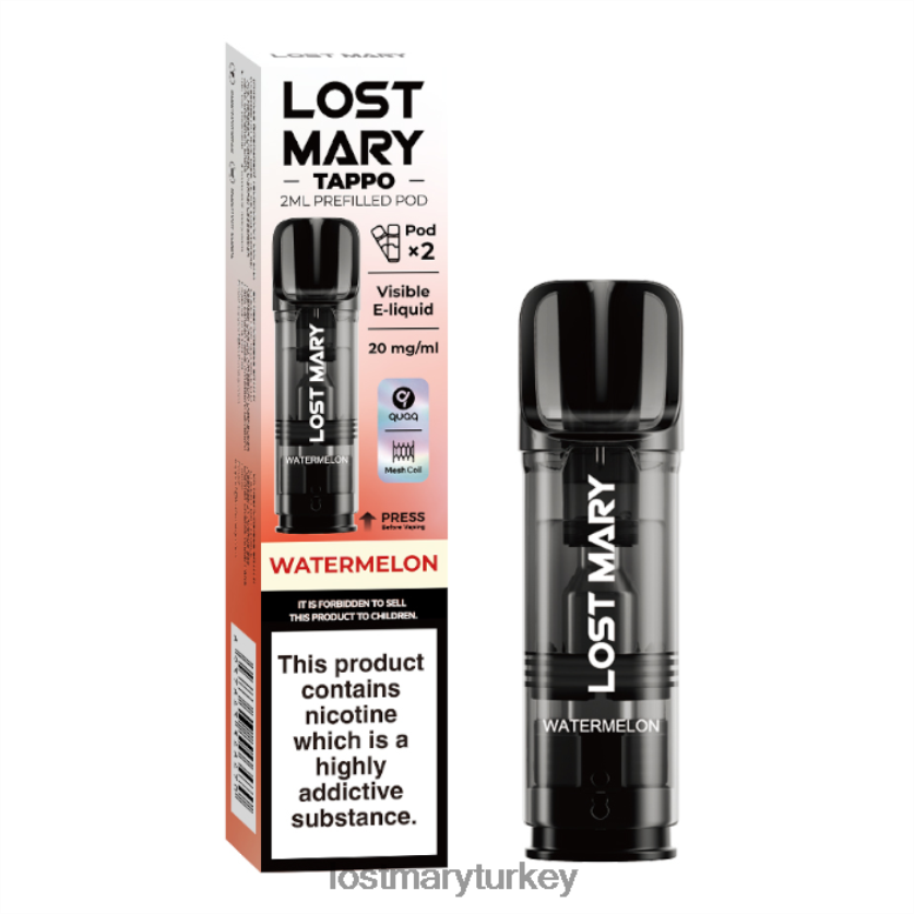 LOST MARY Flavours - Lost Mary Tappo önceden doldurulmuş kapsüller - 20mg - 2pk karpuz ZXVTXX177