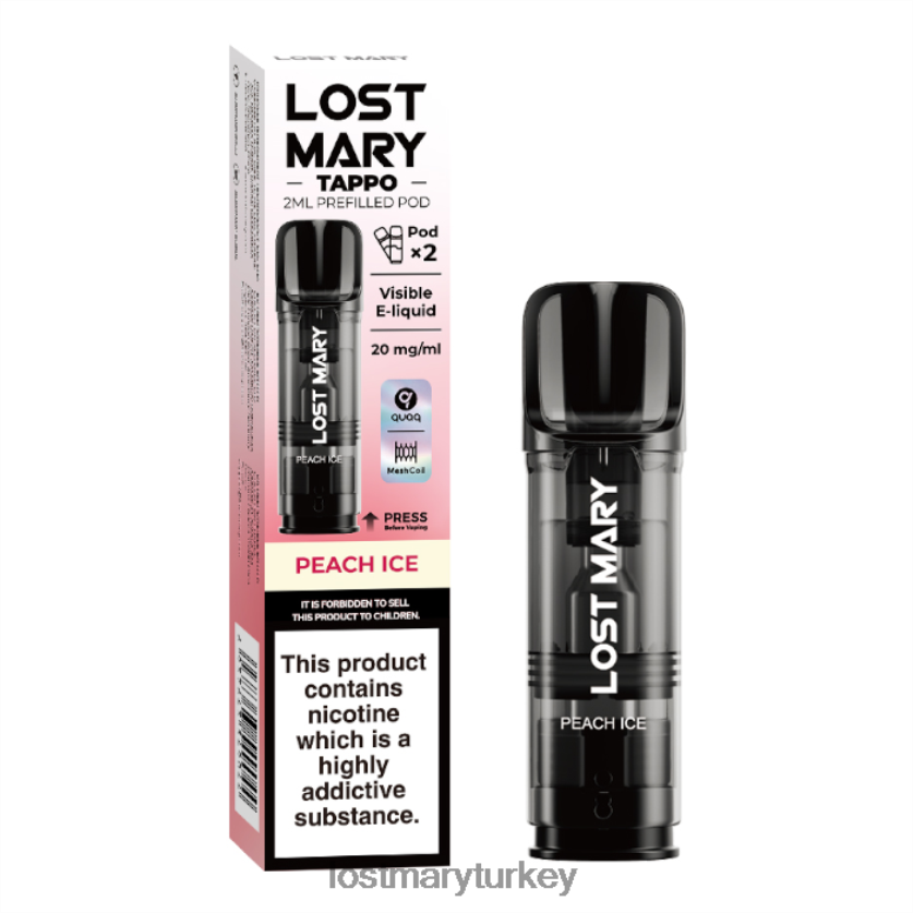 LOST MARY Sale - Lost Mary Tappo önceden doldurulmuş kapsüller - 20mg - 2pk şeftalili buz ZXVTXX180