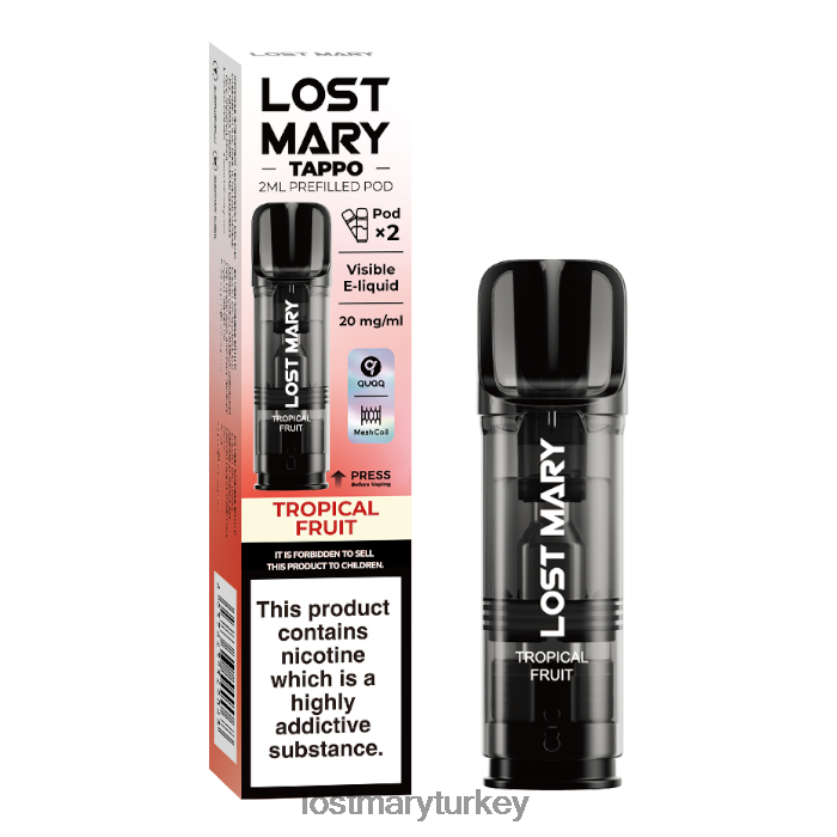 LOST MARY Türkiye - Lost Mary Tappo önceden doldurulmuş kapsüller - 20mg - 2pk tropikal meyve ZXVTXX182