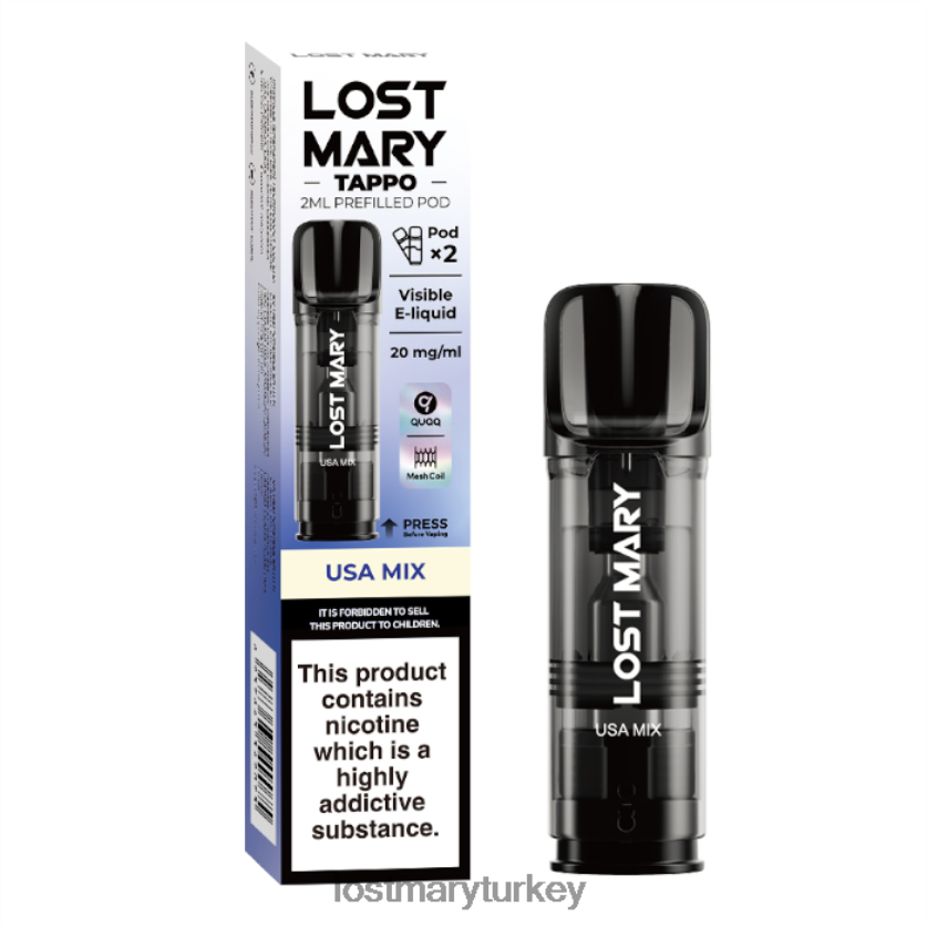 LOST MARY Vape - Lost Mary Tappo önceden doldurulmuş kapsüller - 20mg - 2pk ABD karışımı ZXVTXX184