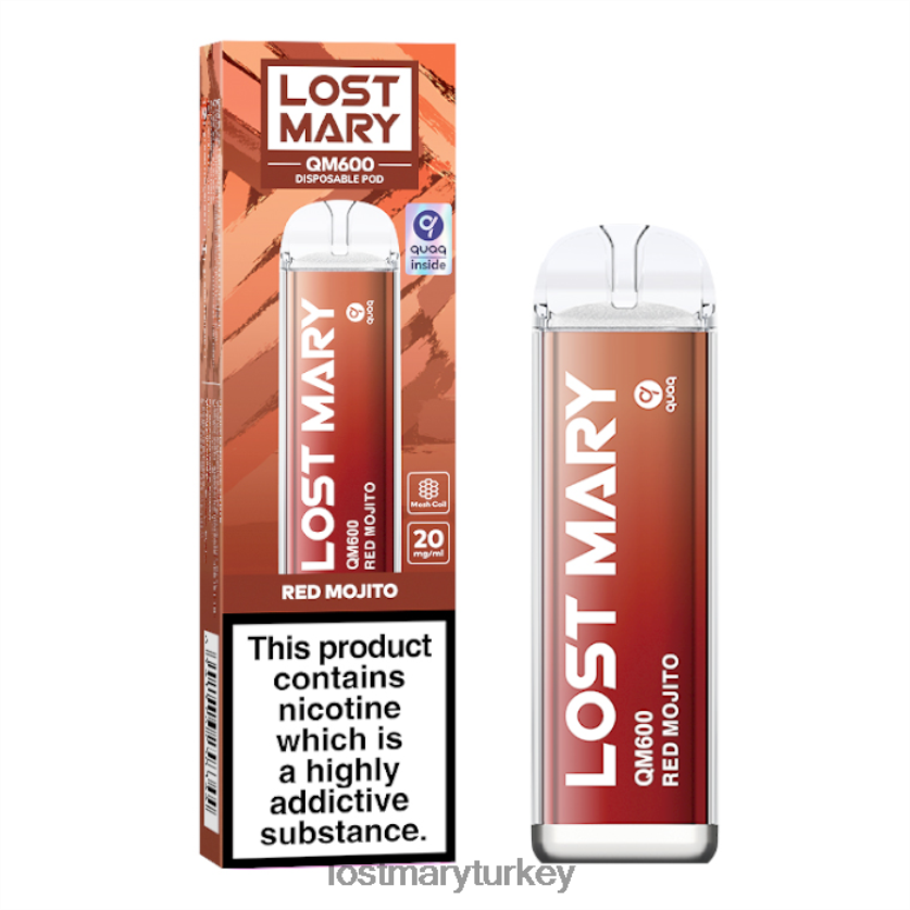 LOST MARY Vape - kayıp mary qm600 tek kullanımlık vape kırmızı mojito ZXVTXX164